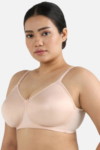 Wacoal Single Layered Non Wired Full Coverage Minimiser Bra - Cream Tan — thumbnail 4